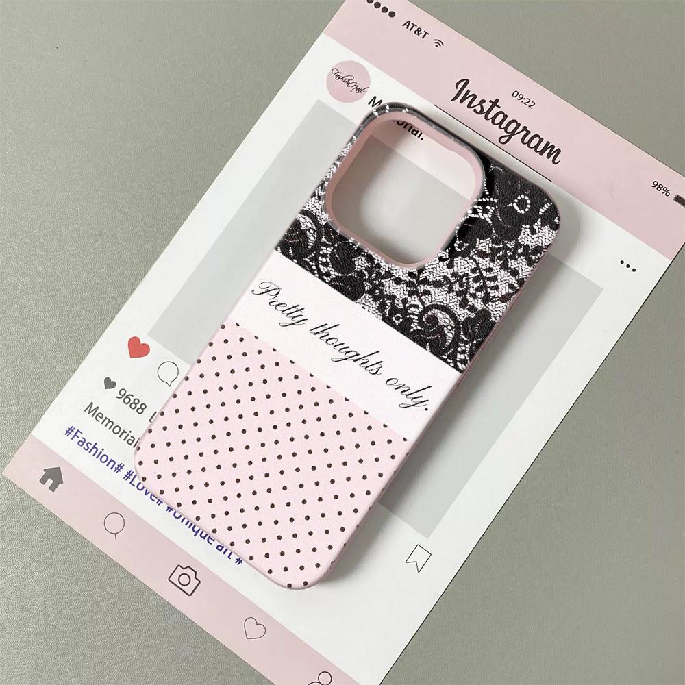 Pretty Thoughts Only Lace Polka Dot Lichee leather pattern Phone Case For Samsung S26 S25 S24 S23 S22 S21 Plus FE Ultra 4G 5G Samsung S26 Ultra 5G
Pretty Thoughts Only Lace Polka Dot Lichee leather pattern Phone Case For Samsung S26 S25 S24 S23 S22 S21 Plus FE Ultra 4G 5G Samsung S26 Ultra 5G
