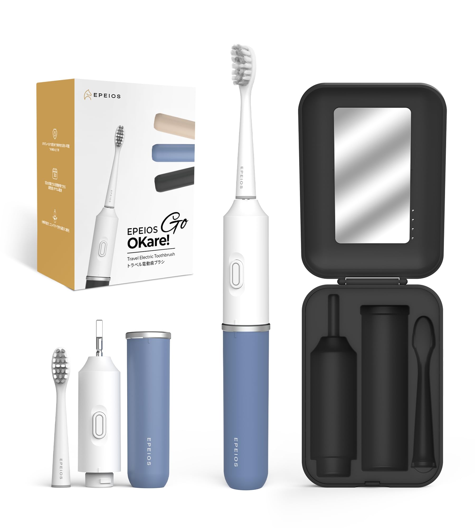 Електрична зубна щітка Epeios Sonic Sonic Toothbrush Зубна щітка Електрична переносна сумка Запасна щітка 60 днів використання Перезаряджувана ідеально підходить для
Електрична зубна щітка Epeios Sonic Sonic Toothbrush Зубна щітка Електрична переносна сумка Запасна щітка 60 днів використання Перезаряджувана ідеально підходить для