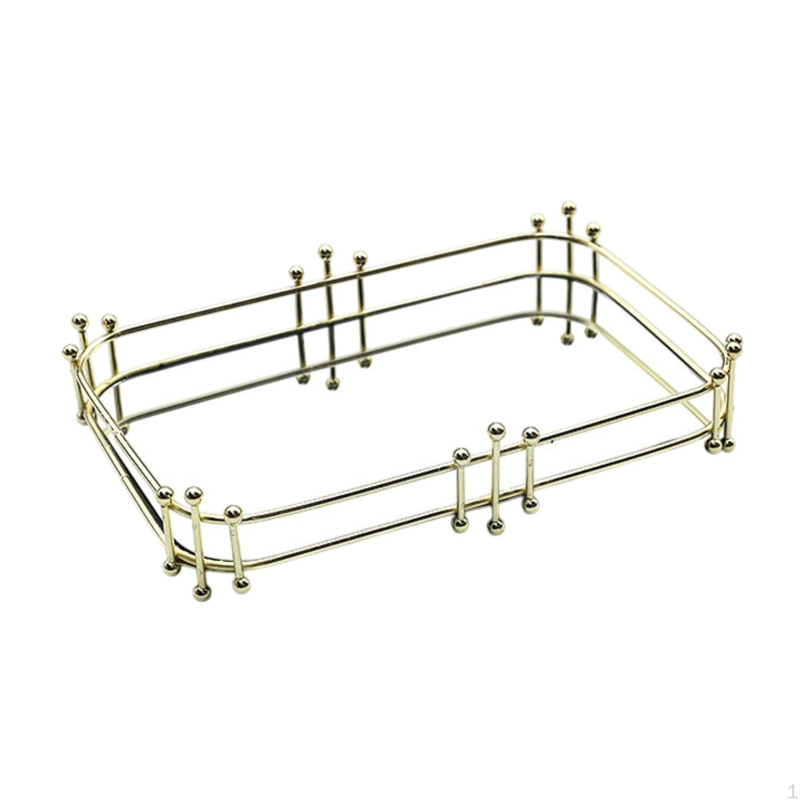 Serving Tray for Perfume And Bathroom Use, Gold Organizer Homes Rectangle
Serving Tray for Perfume And Bathroom Use, Gold Organizer Homes Rectangle