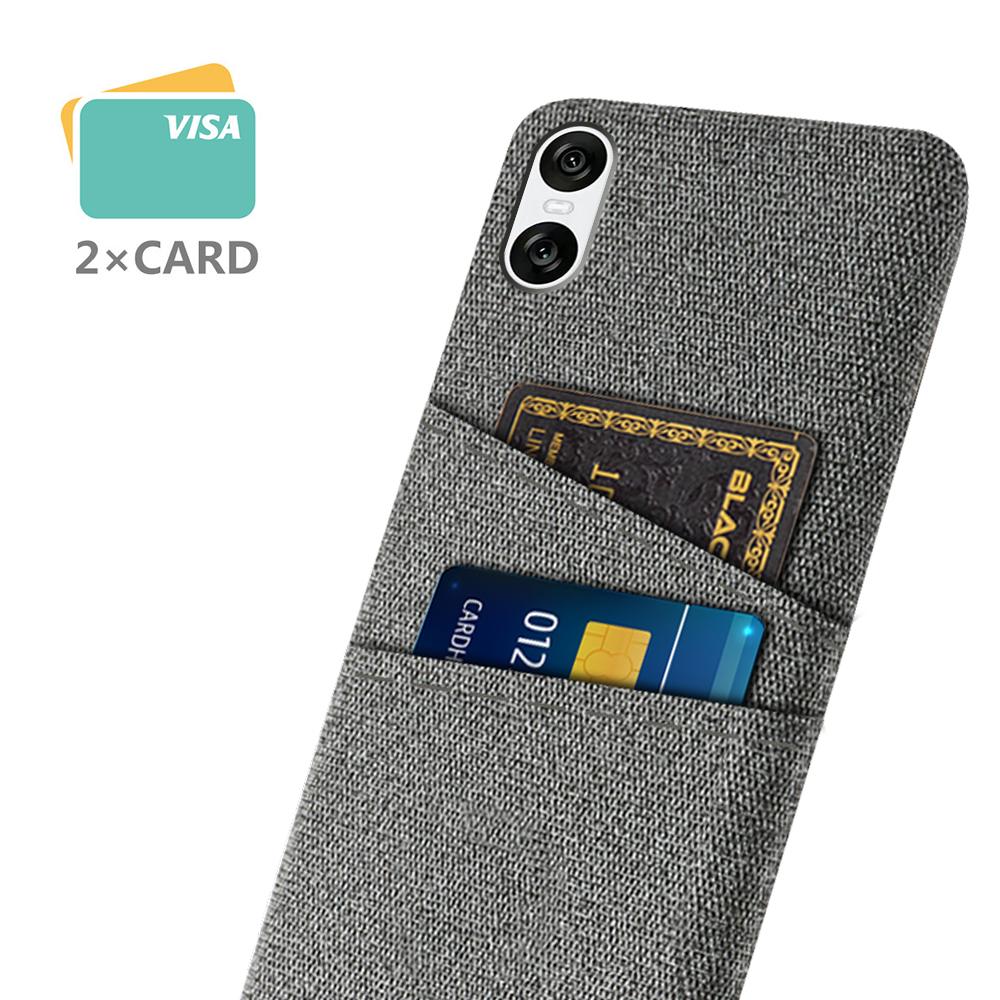 For Sony Xperia 10 VI Case Cloth Fabric+Hard PC Phone Cover with Dual Card Slots Anti-Fingerprint Grey
For Sony Xperia 10 VI Case Cloth Fabric+Hard PC Phone Cover with Dual Card Slots Anti-Fingerprint Grey