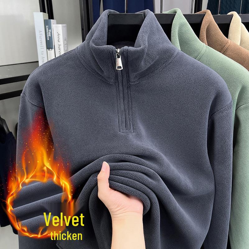 Men s Winter Thickened Sherpa Hoodie: Double-Sided, Stand Collar, Plus Velvet, Half-Zip, Solid Color, Warm and Versatile, 500g. M
Men s Winter Thickened Sherpa Hoodie: Double-Sided, Stand Collar, Plus Velvet, Half-Zip, Solid Color, Warm and Versatile, 500g. M