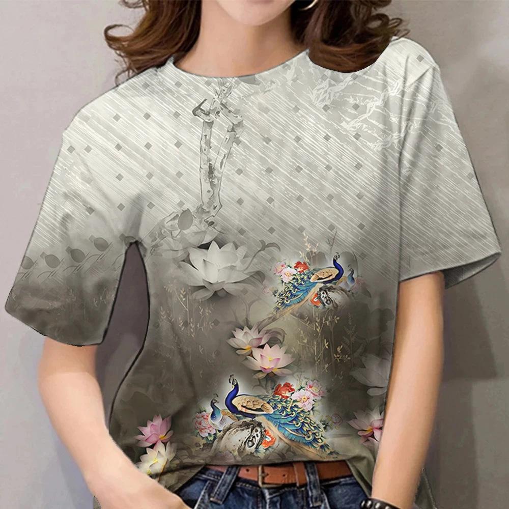 Летние футболки с круглым вырезом и 3D цветочным принтом, модные повседневные женские футболки с коротким рукавом 6XL
Летние футболки с круглым вырезом и 3D цветочным принтом, модные повседневные женские футболки с коротким рукавом 6XL