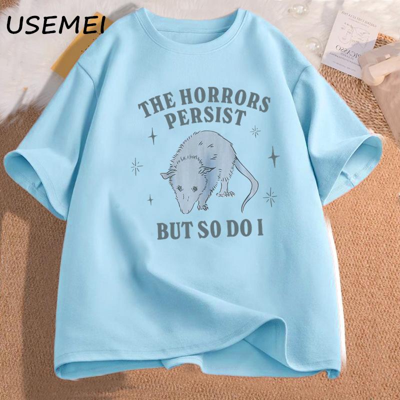 The Horrors Persist But So Do I Tshirts Funny Mental Health Meme T Shirt Unisex Cottonshort Sleevetee Shirt Womans Clothing 4XL
The Horrors Persist But So Do I Tshirts Funny Mental Health Meme T Shirt Unisex Cottonshort Sleevetee Shirt Womans Clothing 4XL