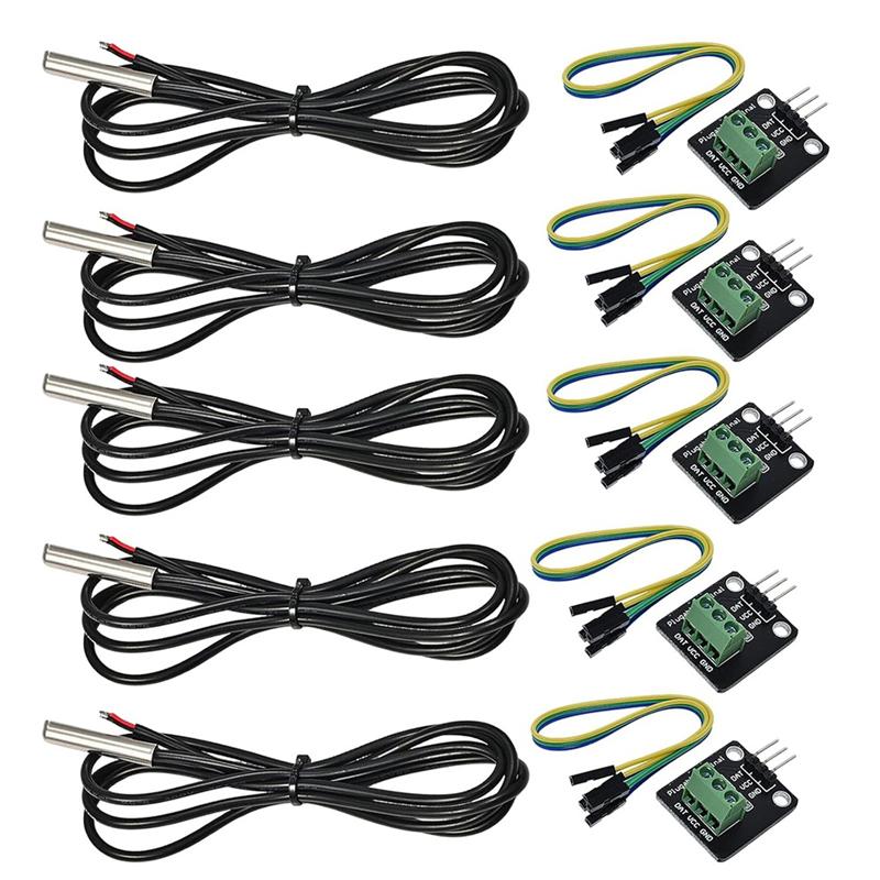 A95I-DS18B20 Водонепроникний Датчик Температури Зонд Модуль Комплект Для Raspberry Pi, 5 Штук, 1 Метр В Нержавіючій Сталі
A95I-DS18B20 Водонепроникний Датчик Температури Зонд Модуль Комплект Для Raspberry Pi, 5 Штук, 1 Метр В Нержавіючій Сталі