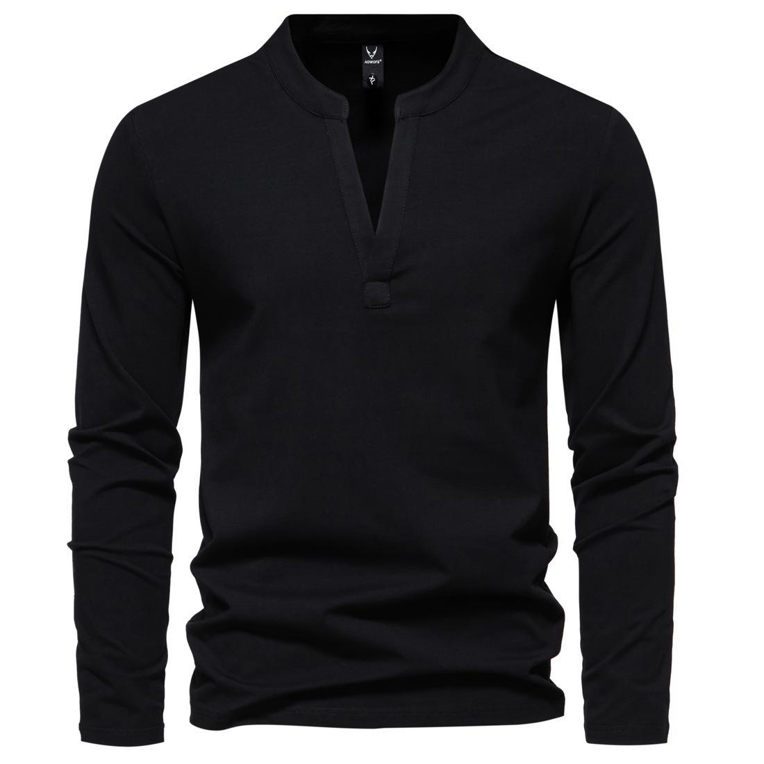 American Retro Men s T-shirt Autumn and Winter Collar Men s Long-sleeved T-shirt Solid Color Bottoming Shirt Men s XXL чорний
American Retro Men s T-shirt Autumn and Winter Collar Men s Long-sleeved T-shirt Solid Color Bottoming Shirt Men s XXL чорний