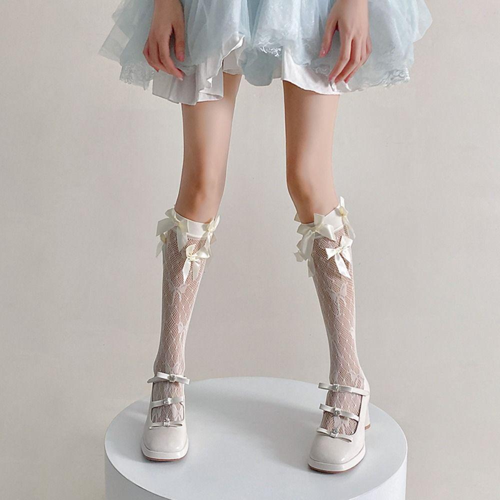 Длинные носки Balletcore Bow с ажурным узором, однотонные женские сетчатые чулки JK Nylon Чулки женские белый/чёрный
Длинные носки Balletcore Bow с ажурным узором, однотонные женские сетчатые чулки JK Nylon Чулки женские белый/чёрный