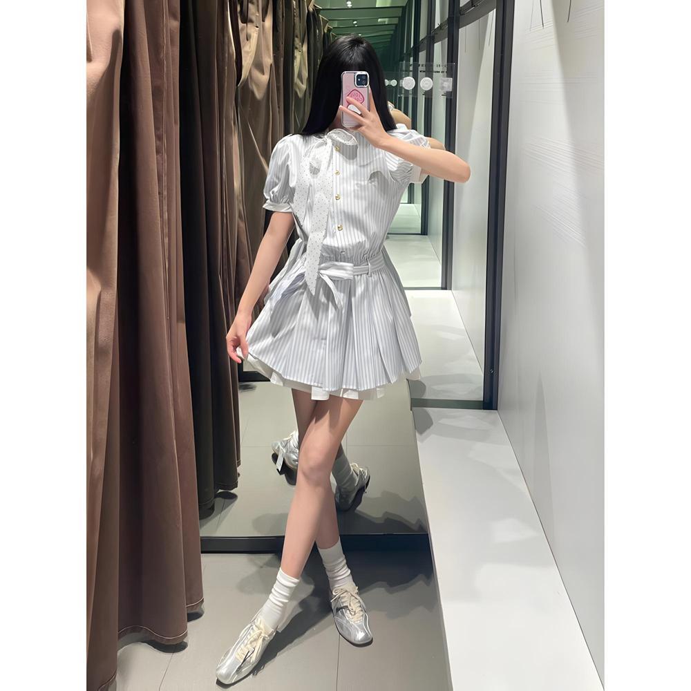 Сладкое платье в горошек и полоску, женское летнее платье в японском студенческом стиле, рубашка с бантом, юбка XL- (recommended 110-60kg)
Сладкое платье в горошек и полоску, женское летнее платье в японском студенческом стиле, рубашка с бантом, юбка XL- (recommended 110-60kg)