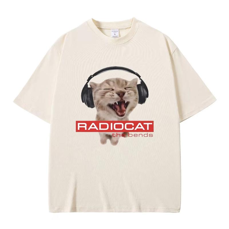 British Rock Band Radiohead Funny Radiocat The Bends Print Tshirt Unisex Women Vintage Gothic Oversized Tshirt Unisex Meme T Shirt 4XL
British Rock Band Radiohead Funny Radiocat The Bends Print Tshirt Unisex Women Vintage Gothic Oversized Tshirt Unisex Meme T Shirt 4XL