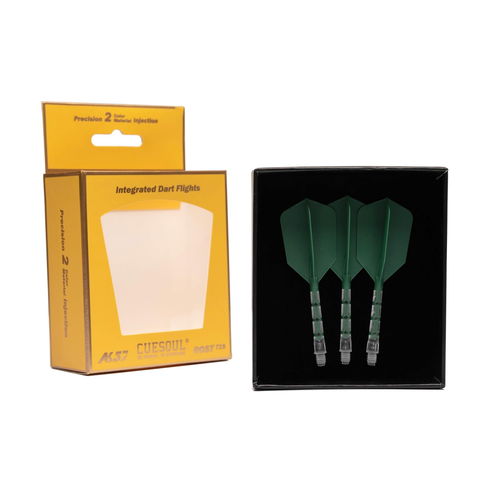 CUESOUL ROSTAK57 T19 Series mixed shaft integrated flight Slim Shape Series Set of 3 Two-tone dual-material (Dark Green)
CUESOUL ROSTAK57 T19 Series mixed shaft integrated flight Slim Shape Series Set of 3 Two-tone dual-material (Dark Green)