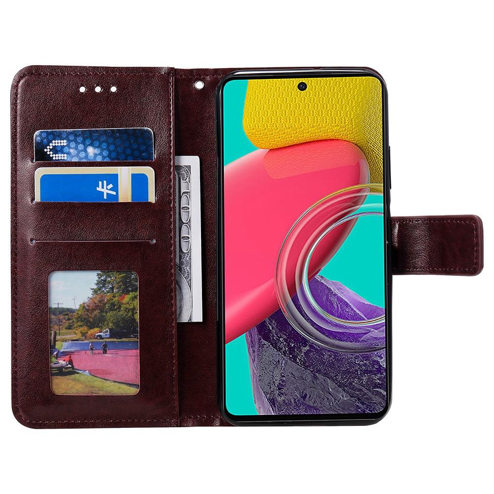 For Samsung Galaxy M53 5G Shockproof Wallet Stand Design Imprinted Flower PU Leather Phone Flip Cover Phone Case Brown
For Samsung Galaxy M53 5G Shockproof Wallet Stand Design Imprinted Flower PU Leather Phone Flip Cover Phone Case Brown