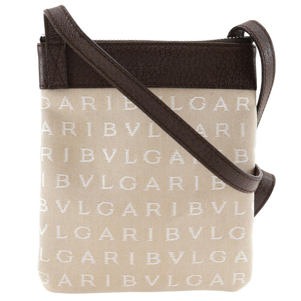 BVLGARI Logo mania Shoulder Bag Pochette beige/Brown canvas/leather unisex Used
BVLGARI Logo mania Shoulder Bag Pochette beige/Brown canvas/leather unisex Used
