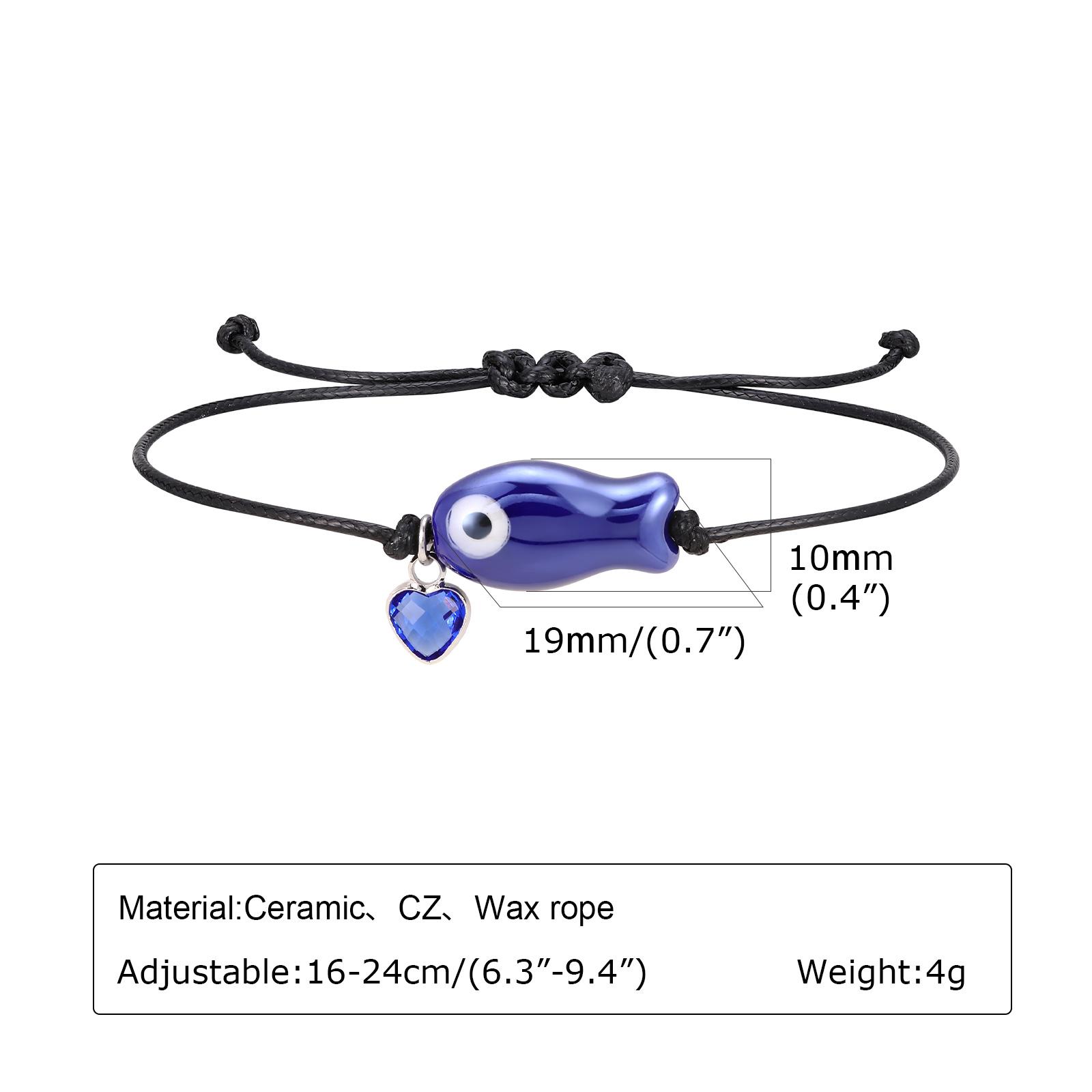 16-24CM Royal Blue Heart-Shaped Zircon Fish Ceramic Beaded Braided Hand Rope,Lucky Adjustable Hand Bracelet for Women Jewelry
16-24CM Royal Blue Heart-Shaped Zircon Fish Ceramic Beaded Braided Hand Rope,Lucky Adjustable Hand Bracelet for Women Jewelry