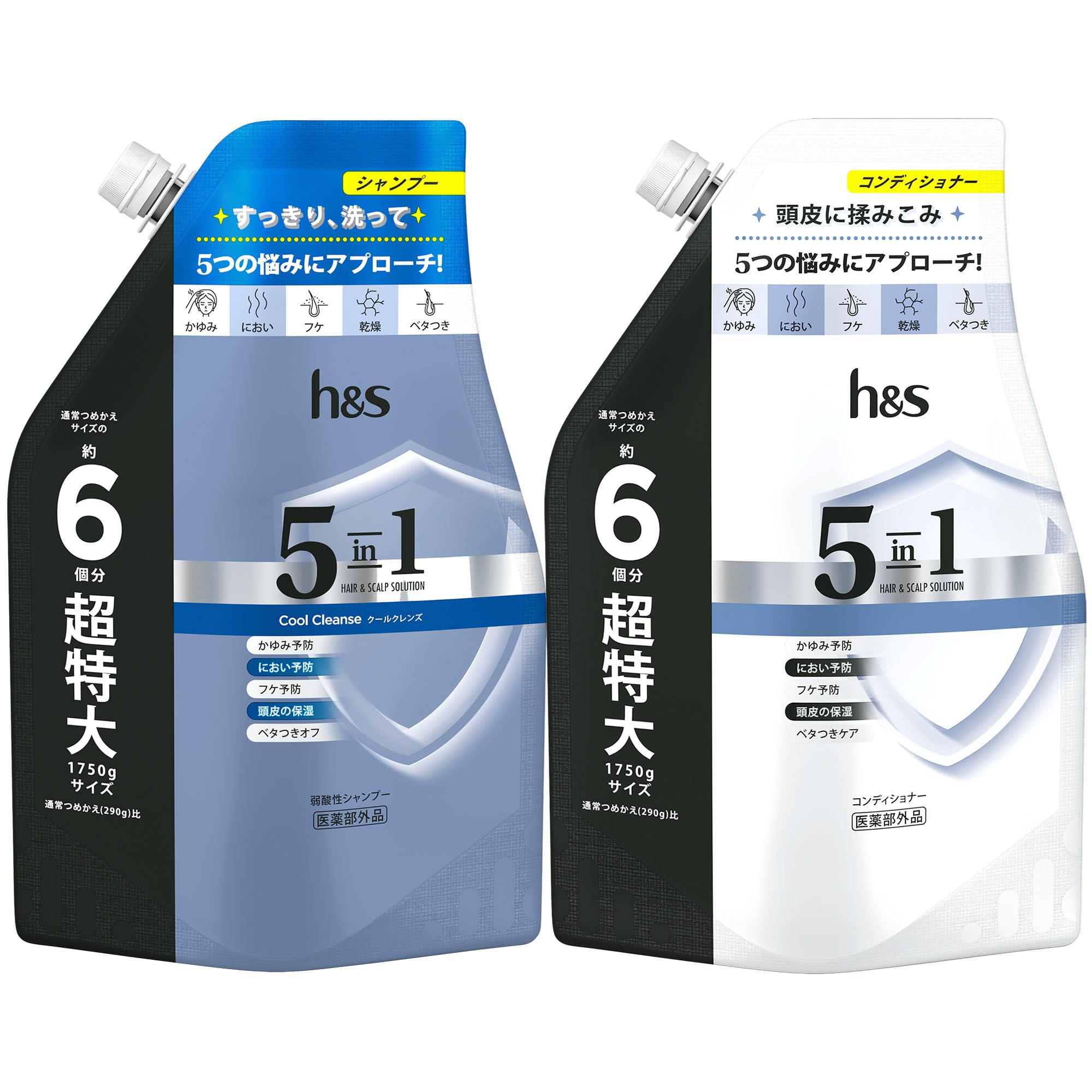 5in1 Shampoo Conditioner Refill Extra Large Cool Cleanse h&s & 1.75kg + 1.75kg (Set Purchase)
5in1 Shampoo Conditioner Refill Extra Large Cool Cleanse h&s & 1.75kg + 1.75kg (Set Purchase)