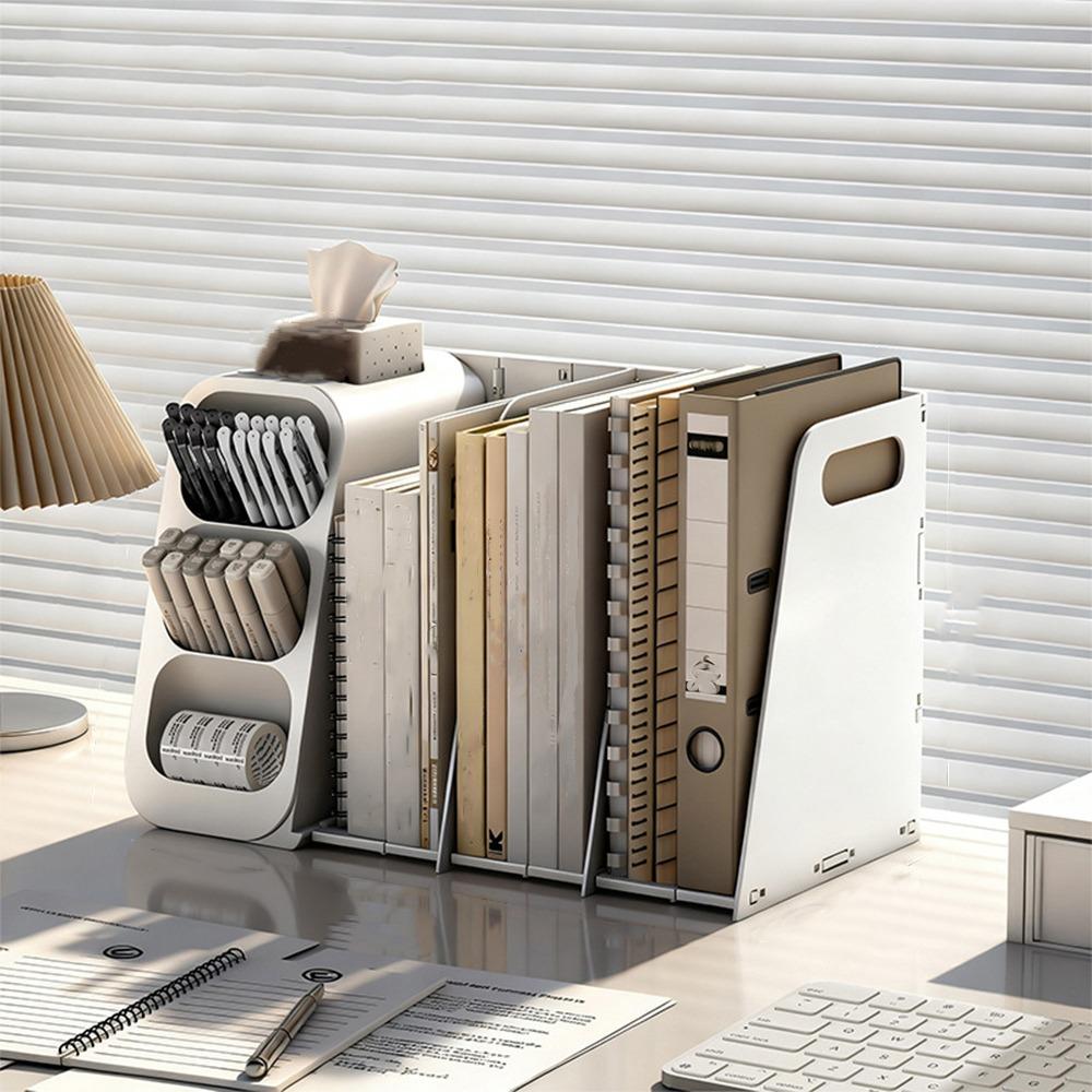 Large Capacity Student Book Shelf Foldable Book Stand File Holder Student Study 3 Grids White
Large Capacity Student Book Shelf Foldable Book Stand File Holder Student Study 3 Grids White