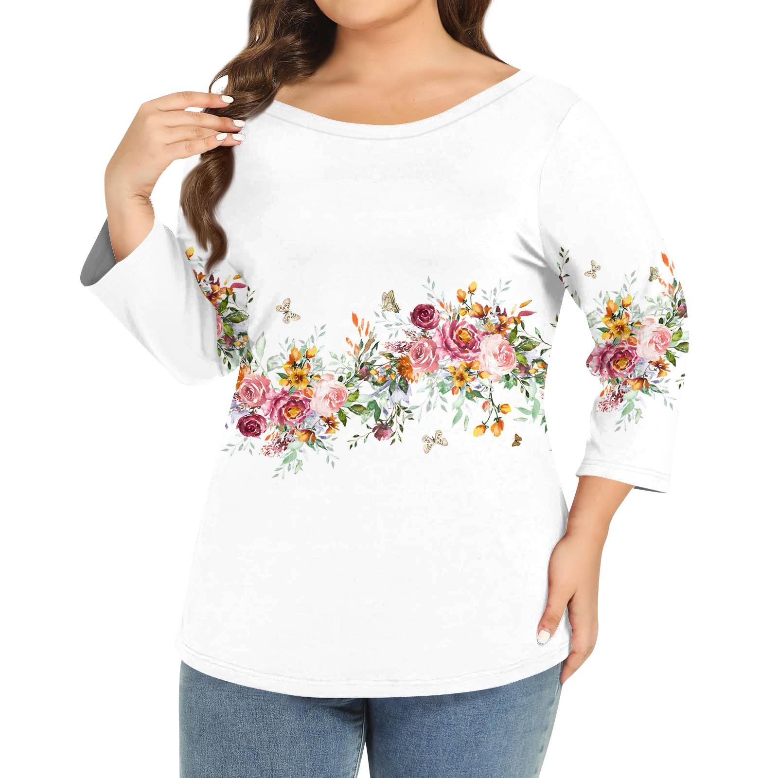 Женский однотонный топ больших размеров с круглым вырезом и рукавами 3/4 XL белый
Женский однотонный топ больших размеров с круглым вырезом и рукавами 3/4 XL белый