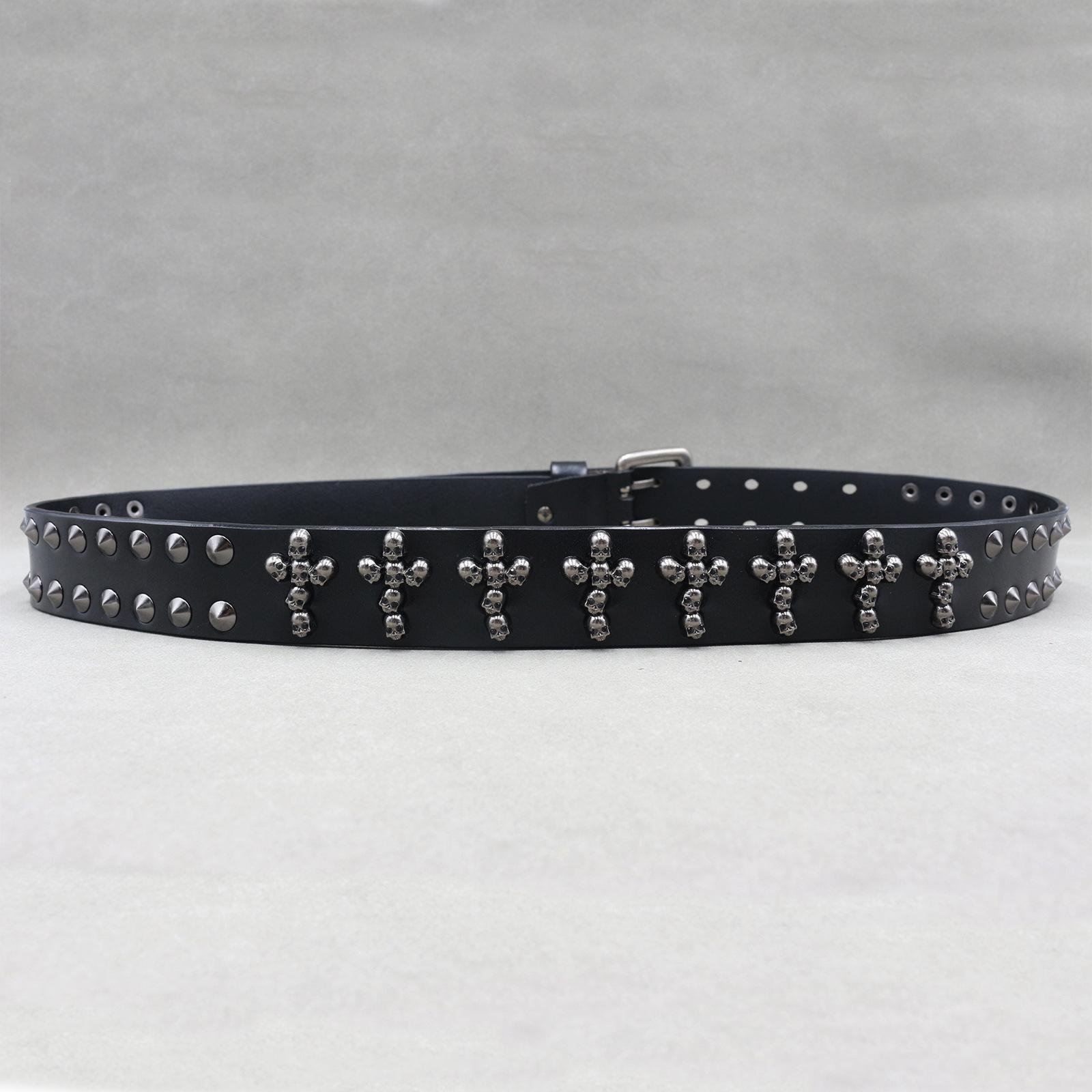 Cross Personalized Decoration Skull Men s Leather Belt Punk Style Trendy Versatile Rivet Leather Belt 125cm
Cross Personalized Decoration Skull Men s Leather Belt Punk Style Trendy Versatile Rivet Leather Belt 125cm