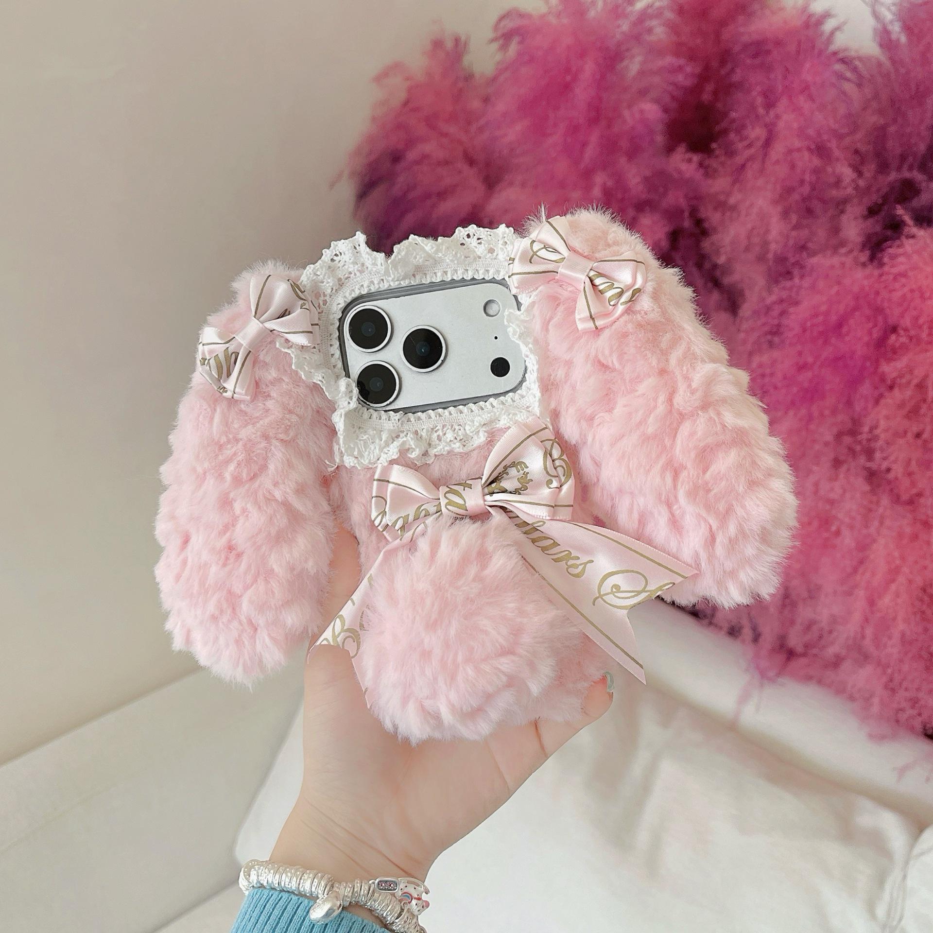Plush Big Ears Bowknot Anti-Fall Phone Case for iPhone 14/13/12/11 Pro Max iPhone 15 Pro
Plush Big Ears Bowknot Anti-Fall Phone Case for iPhone 14/13/12/11 Pro Max iPhone 15 Pro