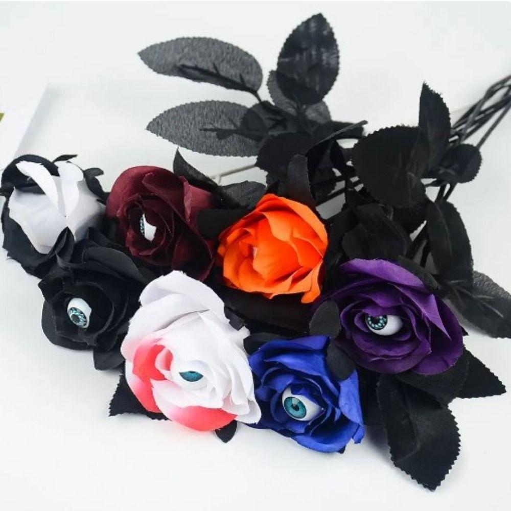 Simulation Halloween Eyeball Rose With Eyeball Artificial Black Rose Cosplay Supplies синий
Simulation Halloween Eyeball Rose With Eyeball Artificial Black Rose Cosplay Supplies синий