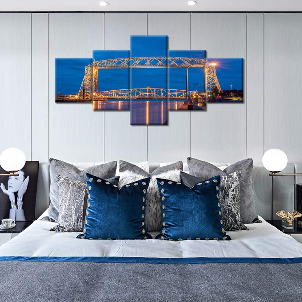 5Pcs Aerial Lift Bridge Skyline Art Black White USA Minnesota City Cityscape 5 Pieces Pictures Canvas Wall Poster HD Print
5Pcs Aerial Lift Bridge Skyline Art Black White USA Minnesota City Cityscape 5 Pieces Pictures Canvas Wall Poster HD Print