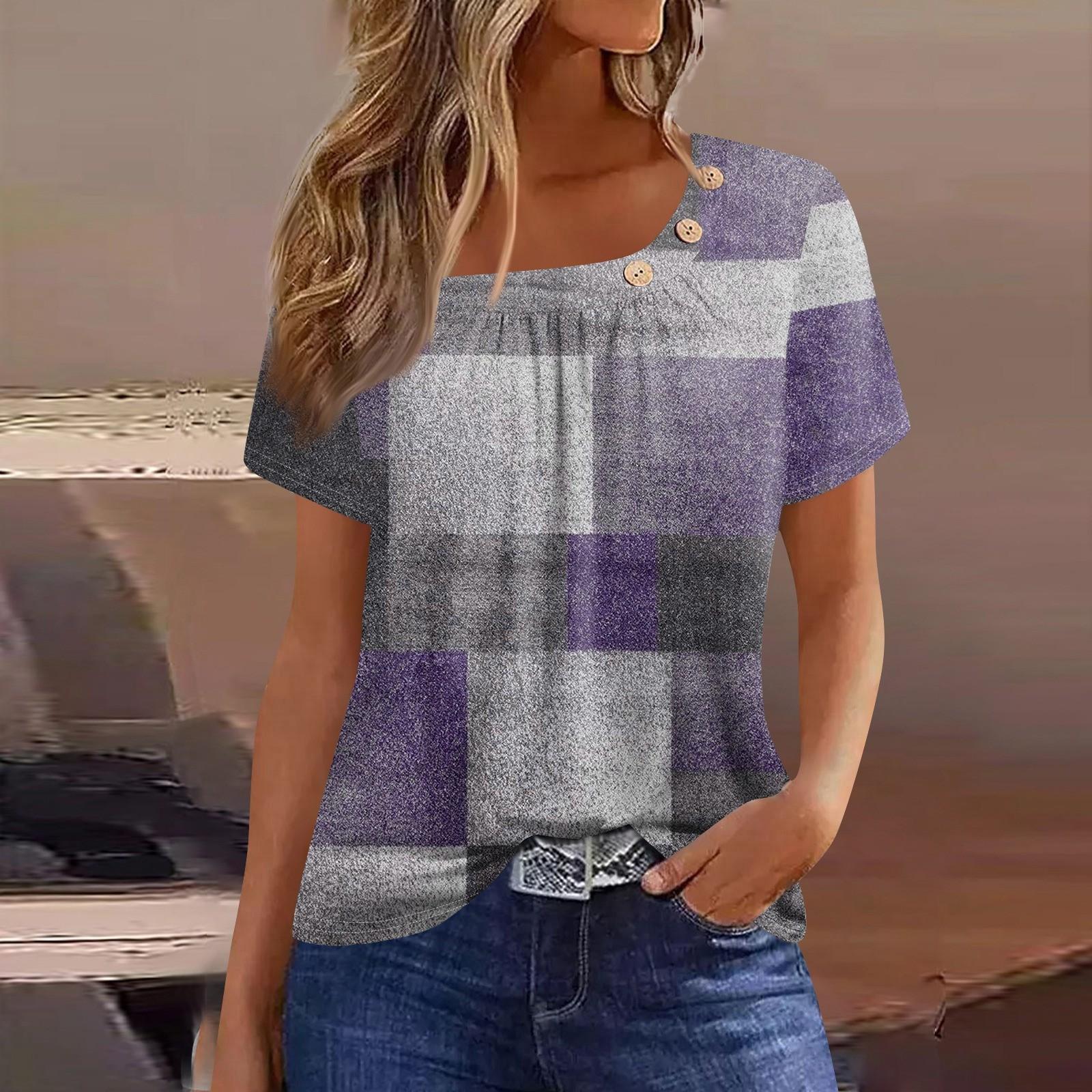 Летние топы для женщин. Удобные женские топы с круглым вырезом и короткими рукавами. Футболки с принтом для женщин. S
Летние топы для женщин. Удобные женские топы с круглым вырезом и короткими рукавами. Футболки с принтом для женщин. S