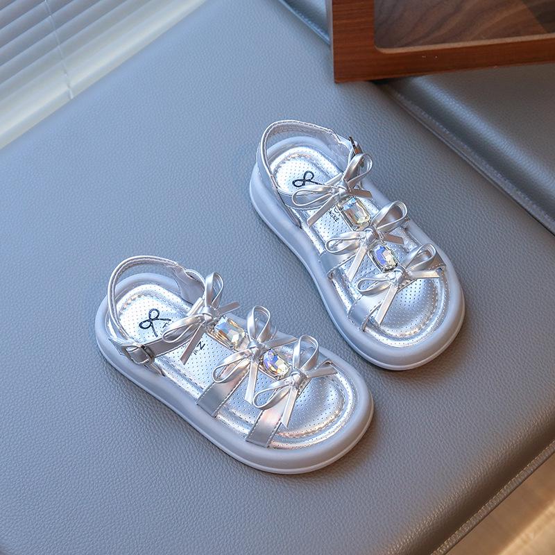 2025 Kids Bowknot Roman Sandals - Korean Princess Style, Soft Sole Beach Shoes for Girls Size 26, 16 cm срібний
2025 Kids Bowknot Roman Sandals - Korean Princess Style, Soft Sole Beach Shoes for Girls Size 26, 16 cm срібний