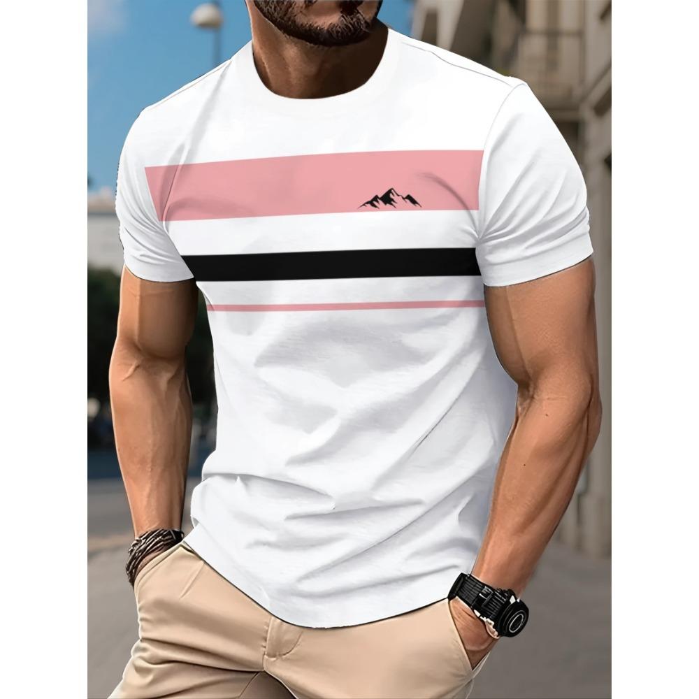 Summer men s T-shirt -3D striped patch print 6XL
Summer men s T-shirt -3D striped patch print 6XL