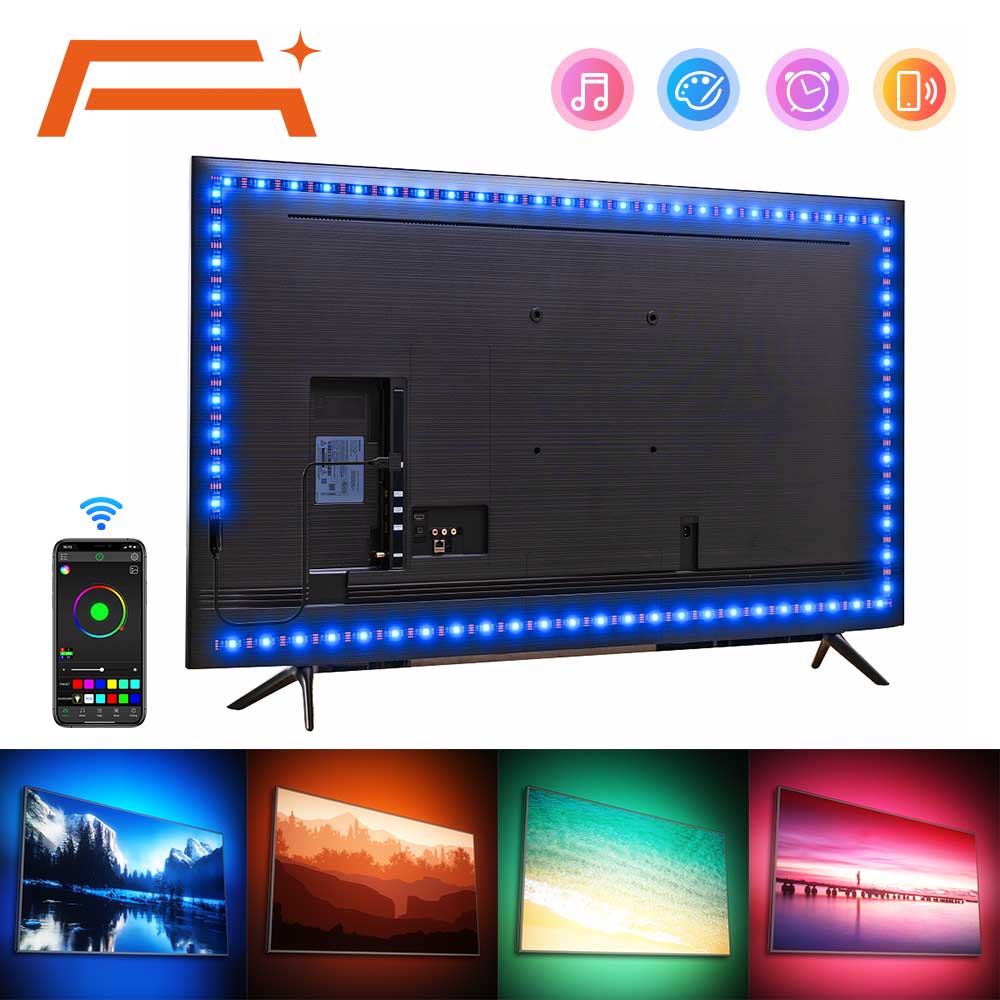 LED Strip Lights,Bluetooth APP Control 5050 RGB Led Lights,5V USB LED Strip Colorful Led Tape For TV Backlight Room Decoration 2m
LED Strip Lights,Bluetooth APP Control 5050 RGB Led Lights,5V USB LED Strip Colorful Led Tape For TV Backlight Room Decoration 2m