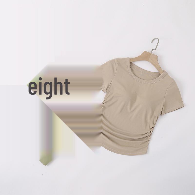 Women s Swallowtail Side Pleat Short Sleeve T-shirt with Built-in Bra Pads S
Women s Swallowtail Side Pleat Short Sleeve T-shirt with Built-in Bra Pads S