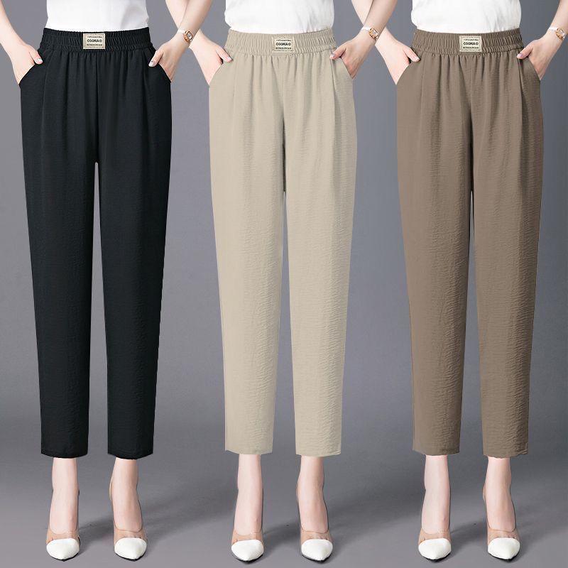 Ice Silk Elastic Waist Slimming Carrot Pants - Women s Spring Summer Plus Size Casual Wear 4XL чёрный
Ice Silk Elastic Waist Slimming Carrot Pants - Women s Spring Summer Plus Size Casual Wear 4XL чёрный