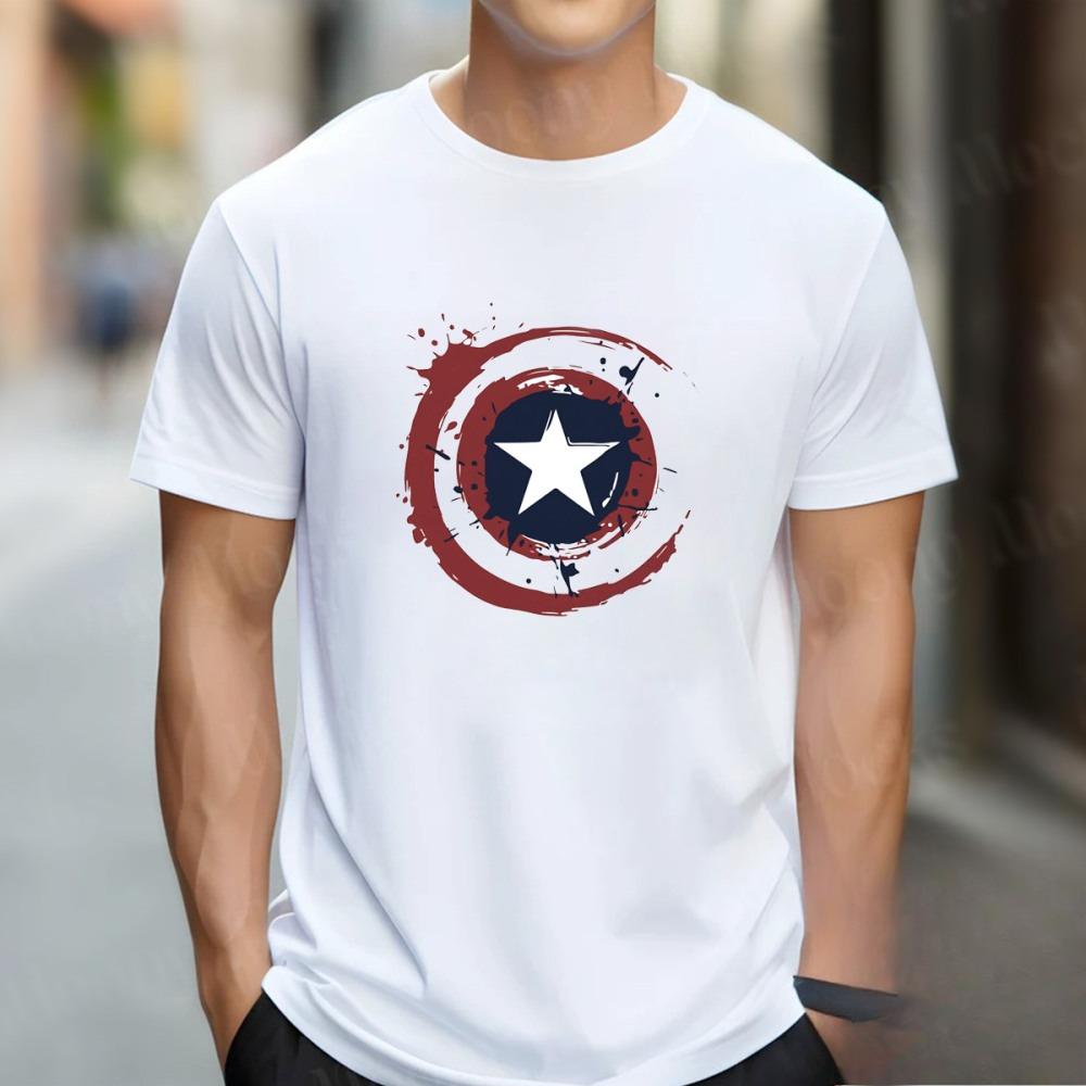 Marvel Captain America Short-sleeved T-shirt, Pure Cotton Black and White Trendy Printed Summer Half-sleeved Top, Male S разноцветный
Marvel Captain America Short-sleeved T-shirt, Pure Cotton Black and White Trendy Printed Summer Half-sleeved Top, Male S разноцветный