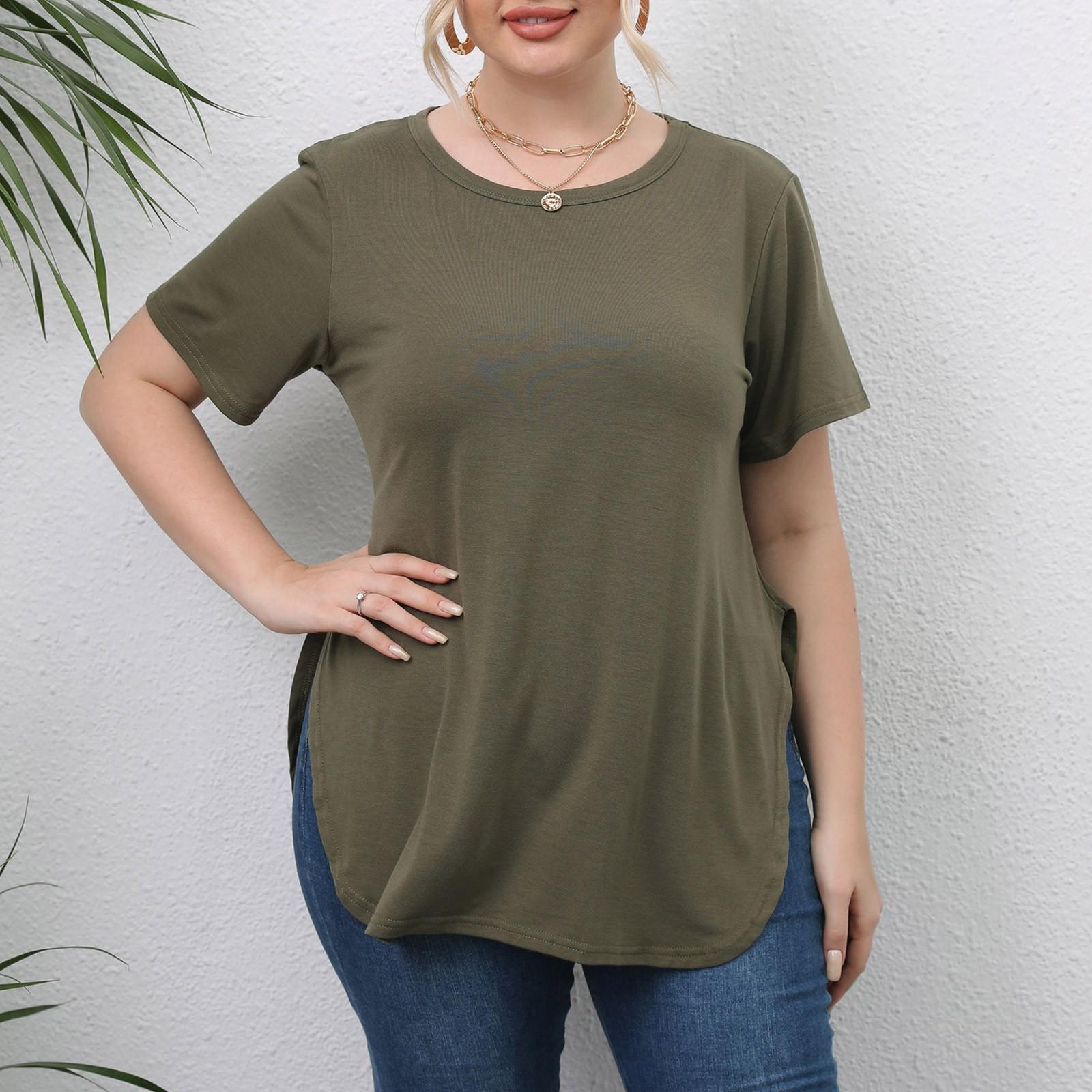 Летняя футболка большого размера с круглым вырезом и коротким рукавом L армия зеленый
Летняя футболка большого размера с круглым вырезом и коротким рукавом L армия зеленый