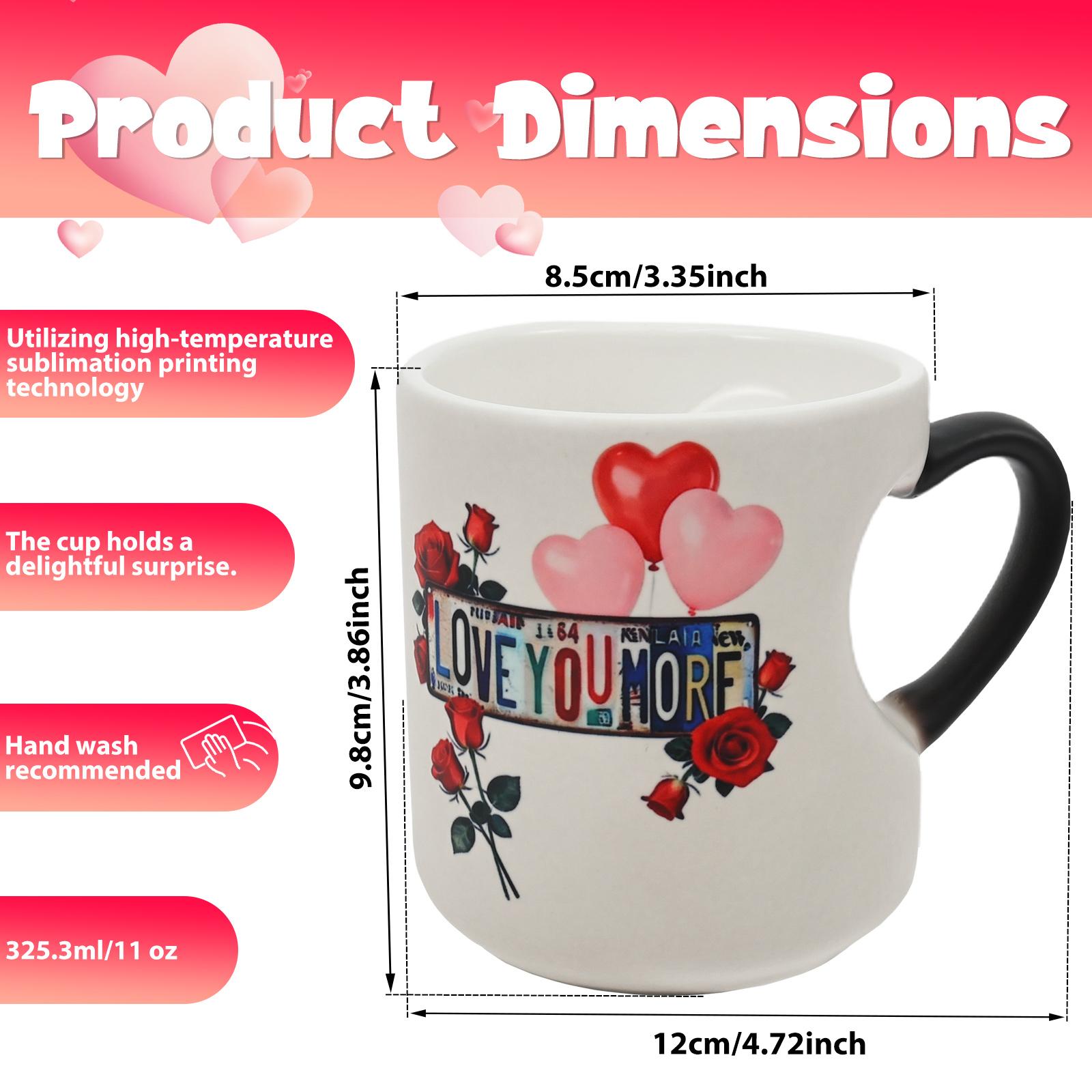 330ML Novelty Colour Changing Water Cup Personalised Magic Ceramic Mug Creative Design Coffee Mug Valentine s Day Preferred Gift 330ml
330ML Novelty Colour Changing Water Cup Personalised Magic Ceramic Mug Creative Design Coffee Mug Valentine s Day Preferred Gift 330ml