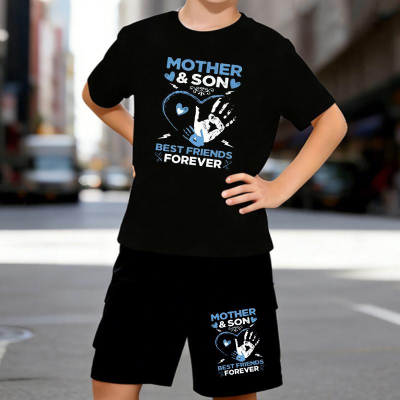 Boys 2 Piece Mother and son deep affection printed outfit, Short Sleeve T-Shirt and Shorts Set for Kids Age 5-14,Black Sporty Casual Summer Clothes 5-6 Years чёрный
Boys 2 Piece Mother and son deep affection printed outfit, Short Sleeve T-Shirt and Shorts Set for Kids Age 5-14,Black Sporty Casual Summer Clothes 5-6 Years чёрный