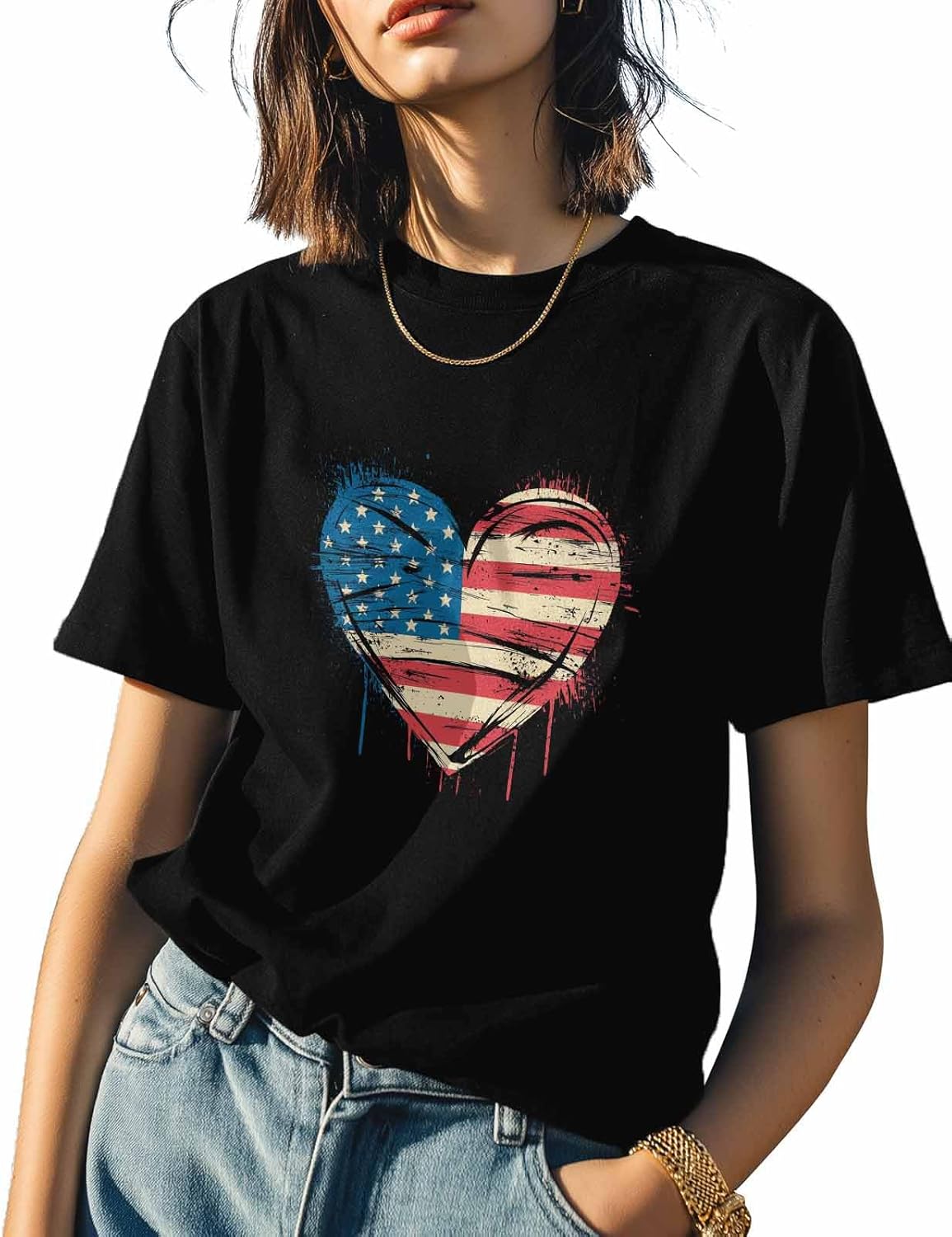 T Shirts for Women Graphic Tees Heart Crew Neck Short Sleeve Shirts for Women National Flag Casual T-Shirt 5XL різнокольоровий
T Shirts for Women Graphic Tees Heart Crew Neck Short Sleeve Shirts for Women National Flag Casual T-Shirt 5XL різнокольоровий