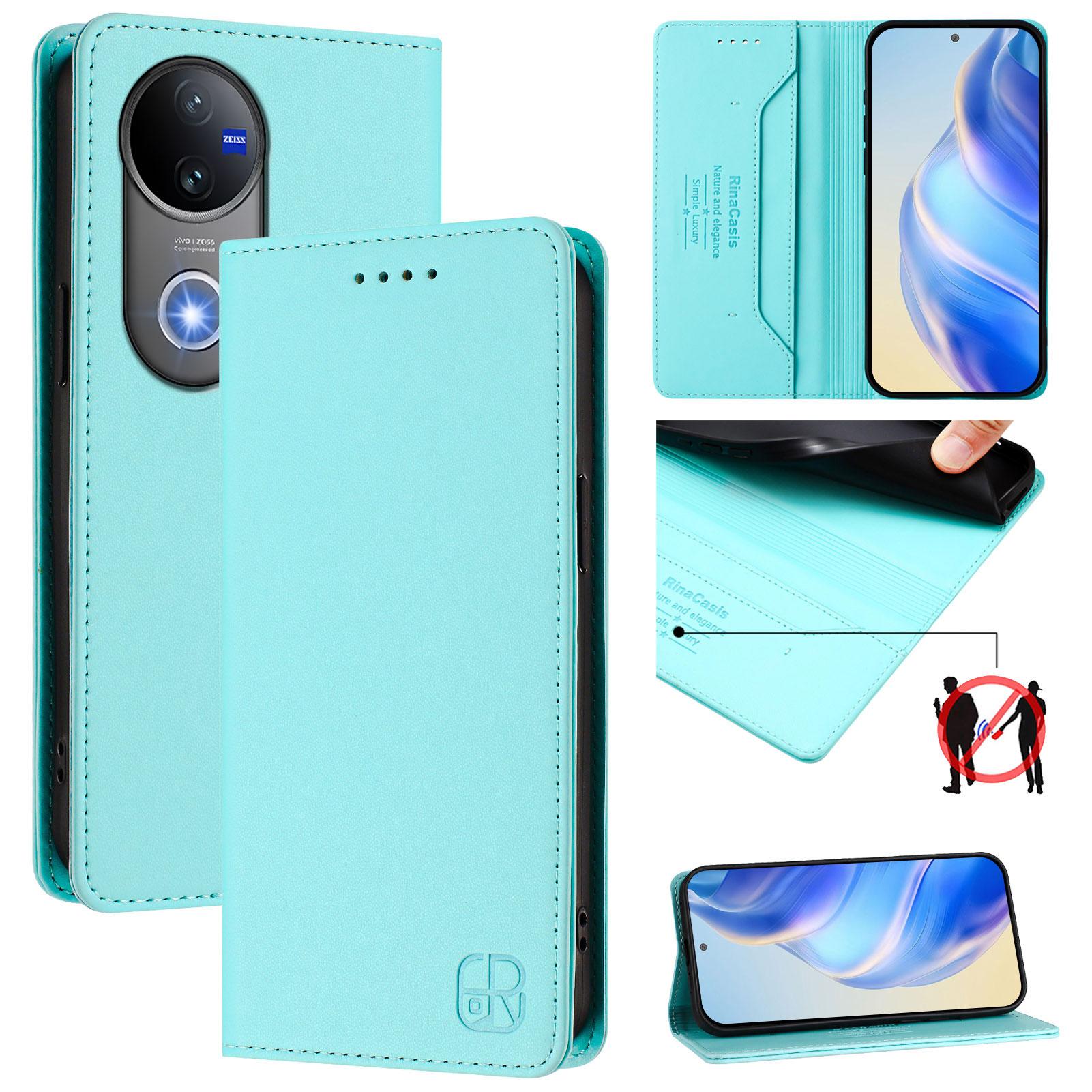 For vivo V50 5G Leather Case RINACASIS RC01 Phone Cover with RFID Blocking Wallet Stand Dark Blue
For vivo V50 5G Leather Case RINACASIS RC01 Phone Cover with RFID Blocking Wallet Stand Dark Blue