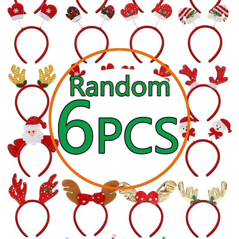 6/12Pcs Different Holiday Christmas Headbands Christmas Themed Plastic Headbands with Santa Claus Snowman Reindeer Antlers Party
6/12Pcs Different Holiday Christmas Headbands Christmas Themed Plastic Headbands with Santa Claus Snowman Reindeer Antlers Party