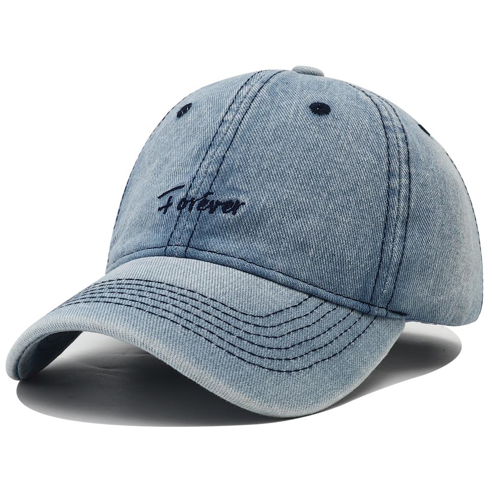 New Designer Forever Embroidery Washed Baseball Cap Casquette Homme High Quality Y2K Denim Caps For Men Women Snapback Hats Adjustable
New Designer Forever Embroidery Washed Baseball Cap Casquette Homme High Quality Y2K Denim Caps For Men Women Snapback Hats Adjustable