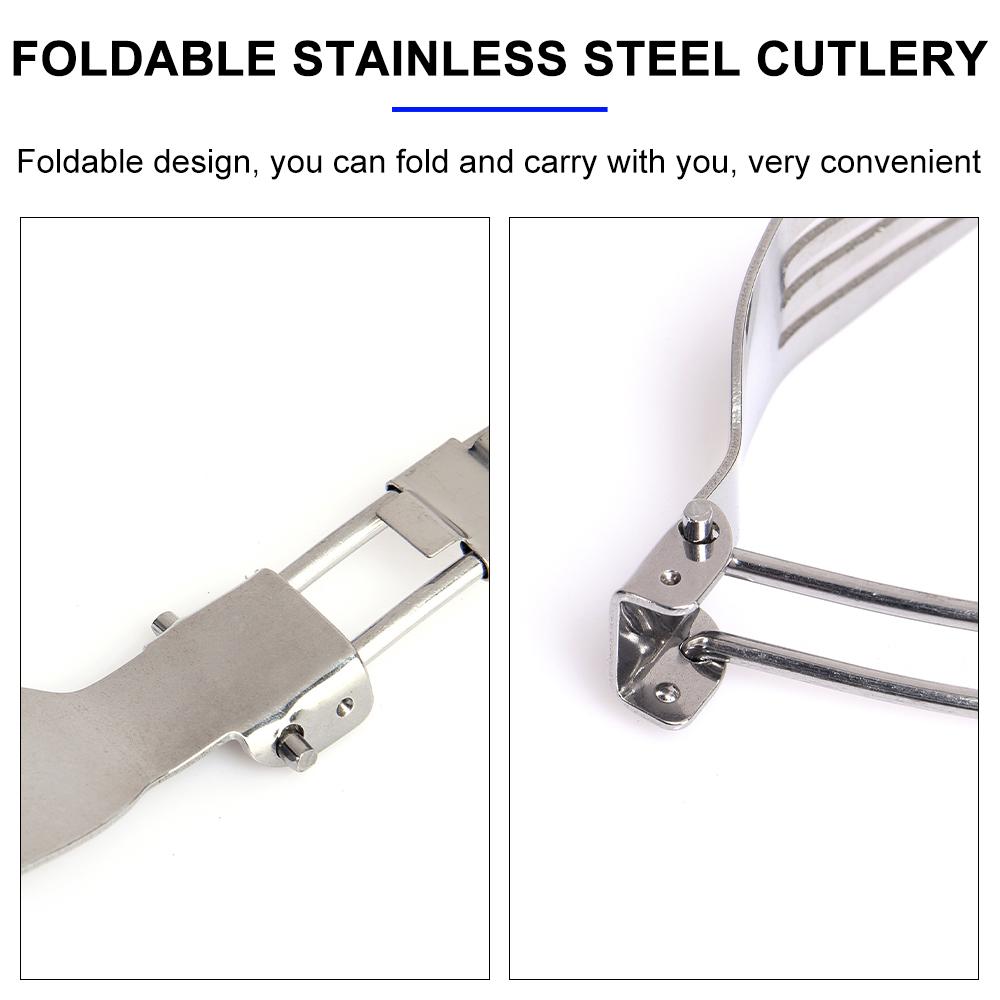 Fork Spoon 3 Pcs 1 Flatware Portable Outdoor Camping Travel Picnic Dining Foldable Stainless Steel Cutlery Set Kitchen
Fork Spoon 3 Pcs 1 Flatware Portable Outdoor Camping Travel Picnic Dining Foldable Stainless Steel Cutlery Set Kitchen