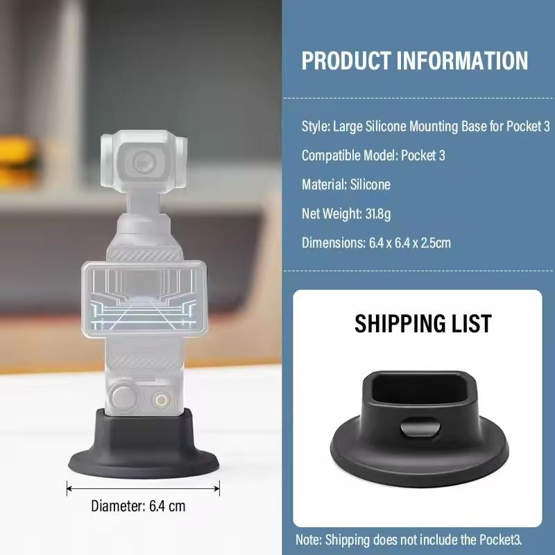 soonpho Pocket 3 Silicone Non-Slip Desktop Mount for DJI Osmo Pocket 3 With Portable Charging Opening Base OSMO Pocket 3 Accessories 1pcs
soonpho Pocket 3 Silicone Non-Slip Desktop Mount for DJI Osmo Pocket 3 With Portable Charging Opening Base OSMO Pocket 3 Accessories 1pcs