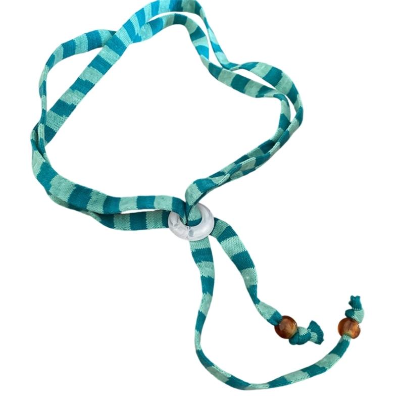 Colorful Contrast Stripe Design Cotton Chokers Necklace Soft Skin Friendly Unisex Stylish Layering Jewelry синій
Colorful Contrast Stripe Design Cotton Chokers Necklace Soft Skin Friendly Unisex Stylish Layering Jewelry синій