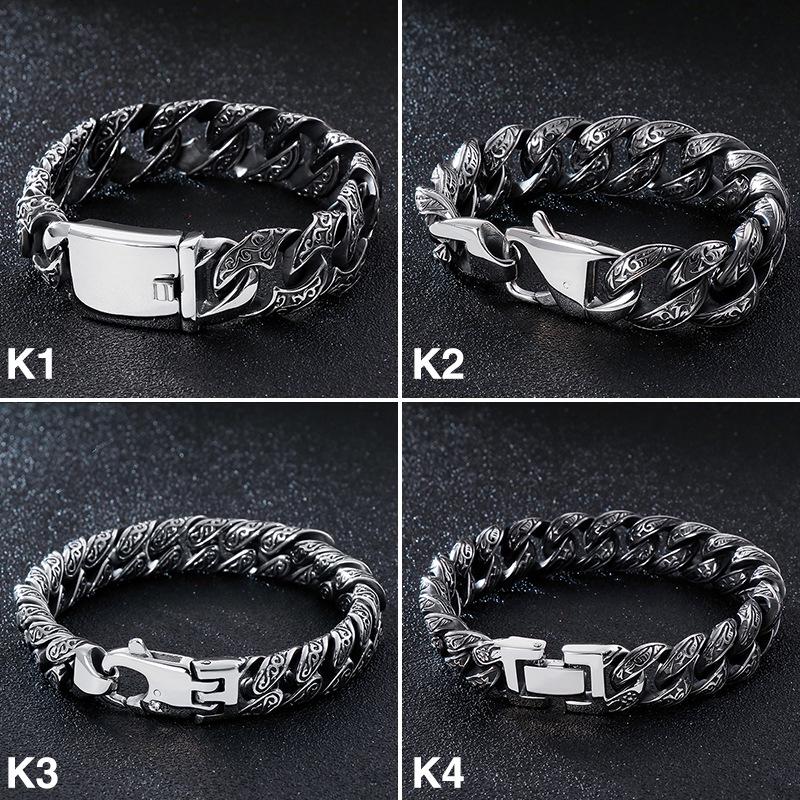 Men s Titanium Steel Grass Pattern Bracelet - 316L Stainless Steel Hip-Hop Style 19cm Bracelet
Men s Titanium Steel Grass Pattern Bracelet - 316L Stainless Steel Hip-Hop Style 19cm Bracelet