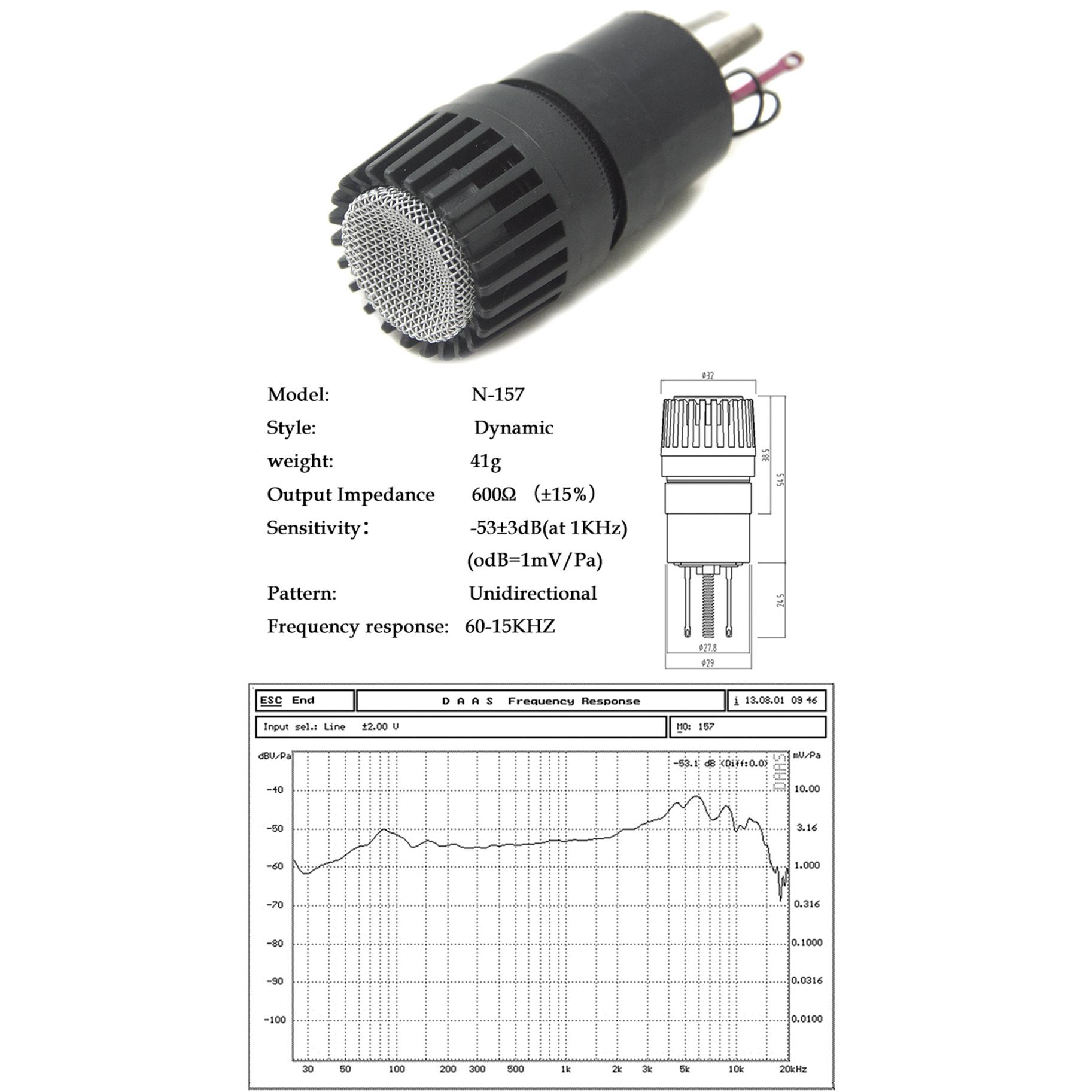 Coolvox High Sensitivity microphone Core Capsule Cartridge Wireless MIC Дротовий мікрофон Capsule Суперкардіоїдний динамічний пряма заміна N157
Coolvox High Sensitivity microphone Core Capsule Cartridge Wireless MIC Дротовий мікрофон Capsule Суперкардіоїдний динамічний пряма заміна N157
