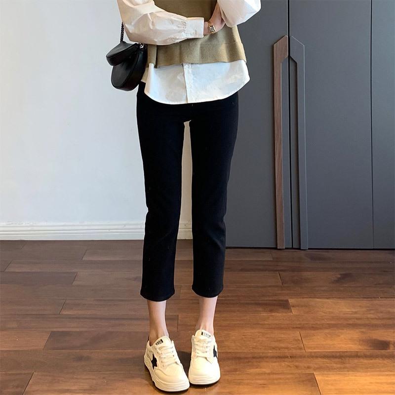 Women s High-Waist Black Slimming Cigarette Jeans – Summer 2022 Cropped Straight Leg, Elastic Fit XXS+
Women s High-Waist Black Slimming Cigarette Jeans – Summer 2022 Cropped Straight Leg, Elastic Fit XXS+