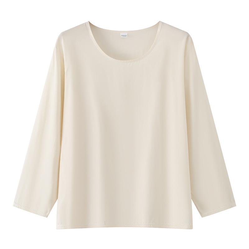 2026 Summer Women s Loose Fit Round Neck Long Sleeve Solid Color Casual Pajama Top, Plus Size Available XL (85-100 jin) грязно-белый
2026 Summer Women s Loose Fit Round Neck Long Sleeve Solid Color Casual Pajama Top, Plus Size Available XL (85-100 jin) грязно-белый