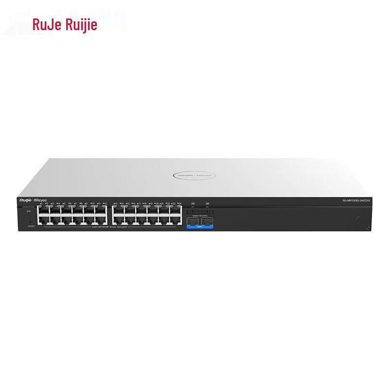 Ruijie RG-NBF3300S-24GT2XS 24-Port Gigabit Layer 2 Easy Optical Access Switch
Ruijie RG-NBF3300S-24GT2XS 24-Port Gigabit Layer 2 Easy Optical Access Switch