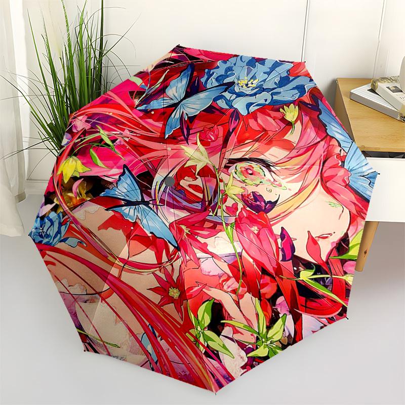 1pc Outdoor Umbrella with Anime Girl and Flowers Design - Automatic Opening/Closing, Portable 3-Fold Design, 8-Bone Iron Frame, Perfect Gift for
1pc Outdoor Umbrella with Anime Girl and Flowers Design - Automatic Opening/Closing, Portable 3-Fold Design, 8-Bone Iron Frame, Perfect Gift for