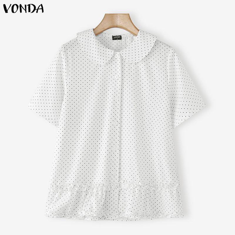 VONDA Women Lapel Collar Casual Short Sleeve Polka Dots Print Blouse 4XL белый
VONDA Women Lapel Collar Casual Short Sleeve Polka Dots Print Blouse 4XL белый