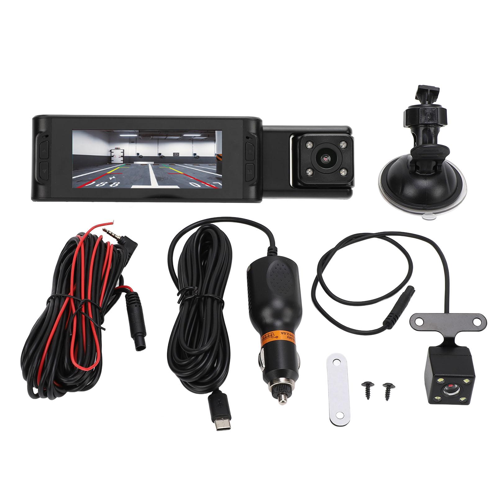 3 Channel Dash Cam 3.16 Inch HD Display WDR Night Vision WiFi 1080P Front Rear Inside Car Camera
3 Channel Dash Cam 3.16 Inch HD Display WDR Night Vision WiFi 1080P Front Rear Inside Car Camera