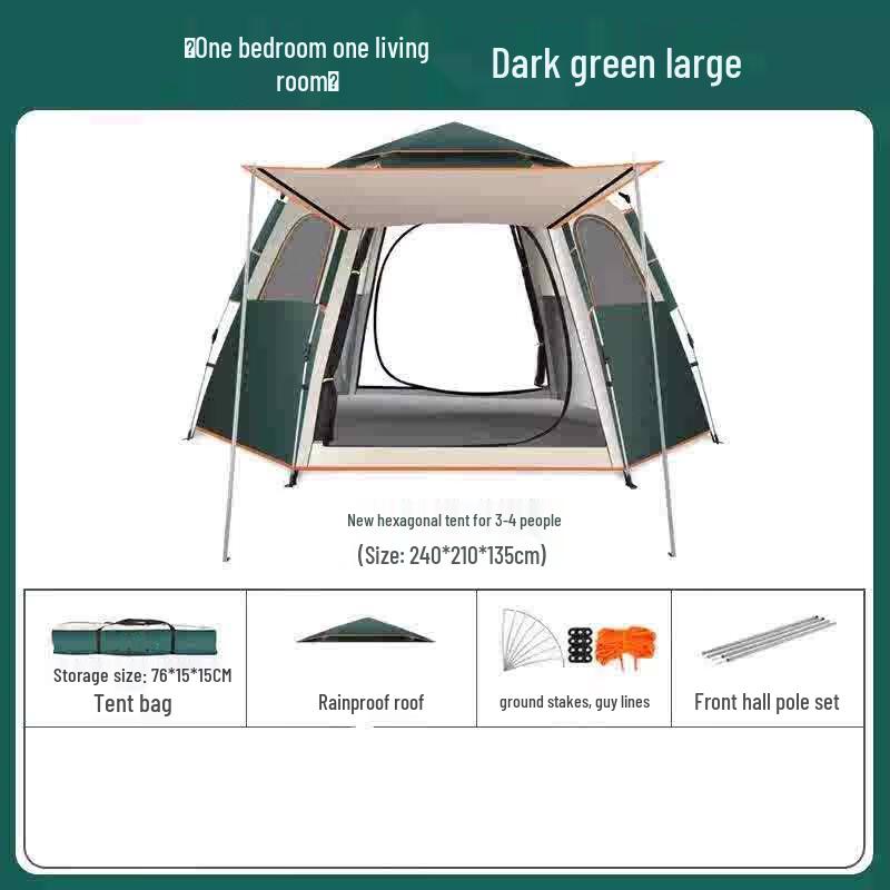 Yuzhan Large Hexagonal Camping Tent 200x150x125cm
Yuzhan Large Hexagonal Camping Tent 200x150x125cm