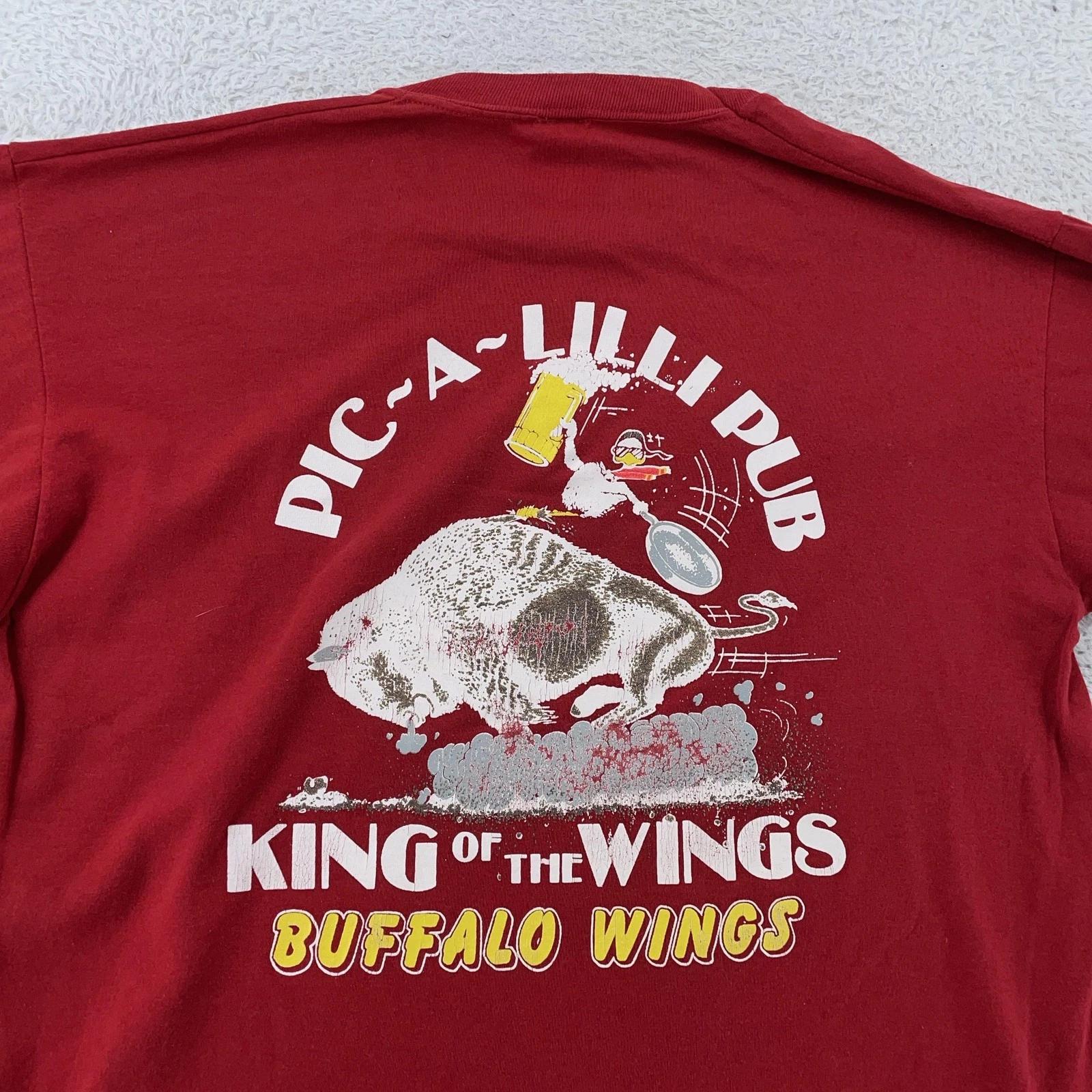 Vintage Pic-A-Lilli Pub T-Shirt Large Buffalo Wings Atlantic City New Jersey Bar L
Vintage Pic-A-Lilli Pub T-Shirt Large Buffalo Wings Atlantic City New Jersey Bar L